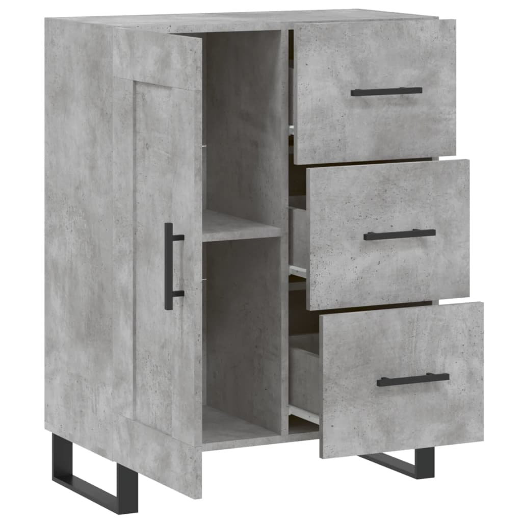 Sideboard Concrete Grey 69,5x34x90 cm Engineered Wood