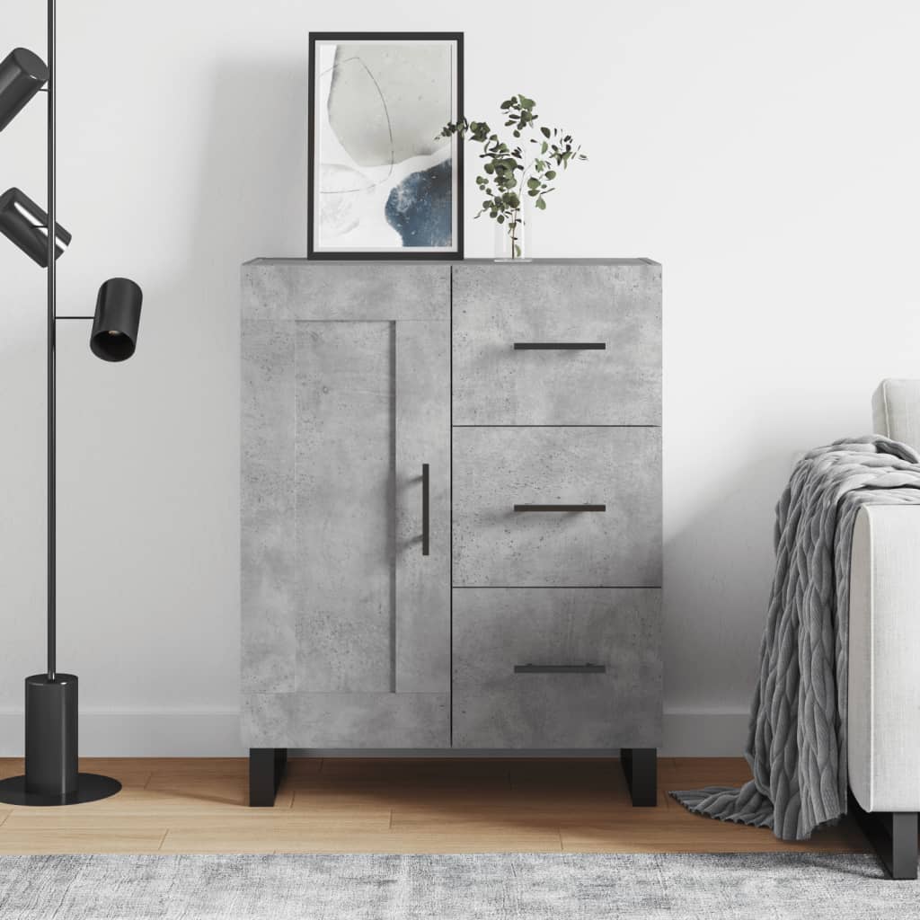 Sideboard Concrete Grey 69,5x34x90 cm Engineered Wood