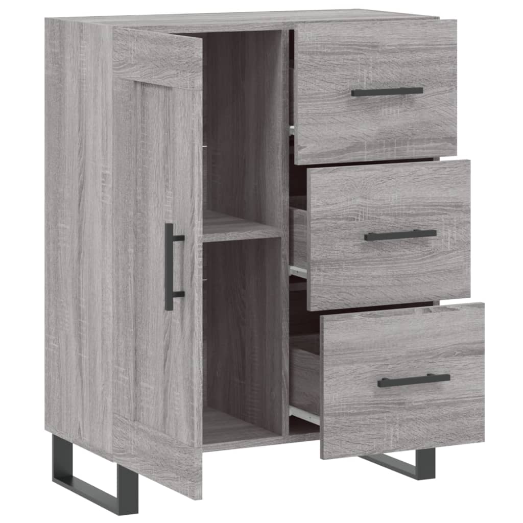 Sideboard Grey Sonoma 69,5x34x90 cm Engineered Wood