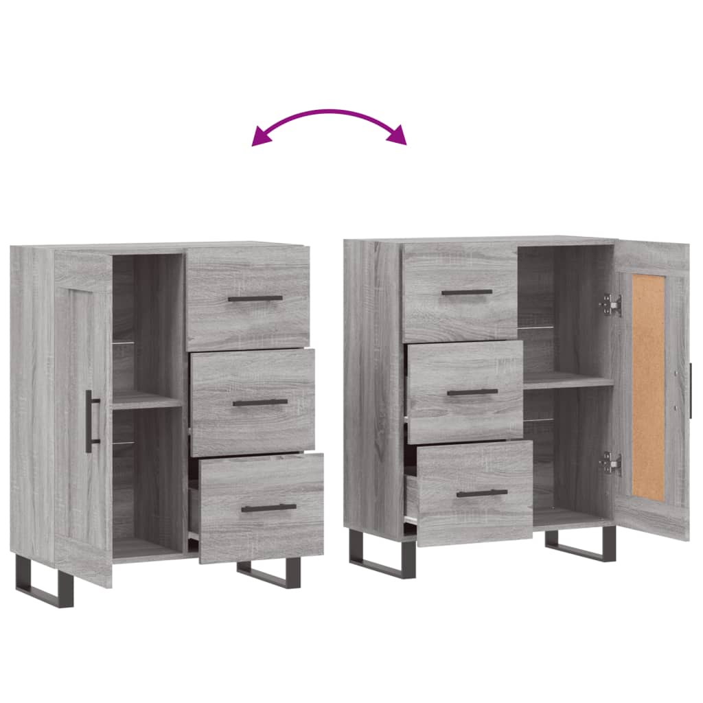 Sideboard Grey Sonoma 69,5x34x90 cm Engineered Wood