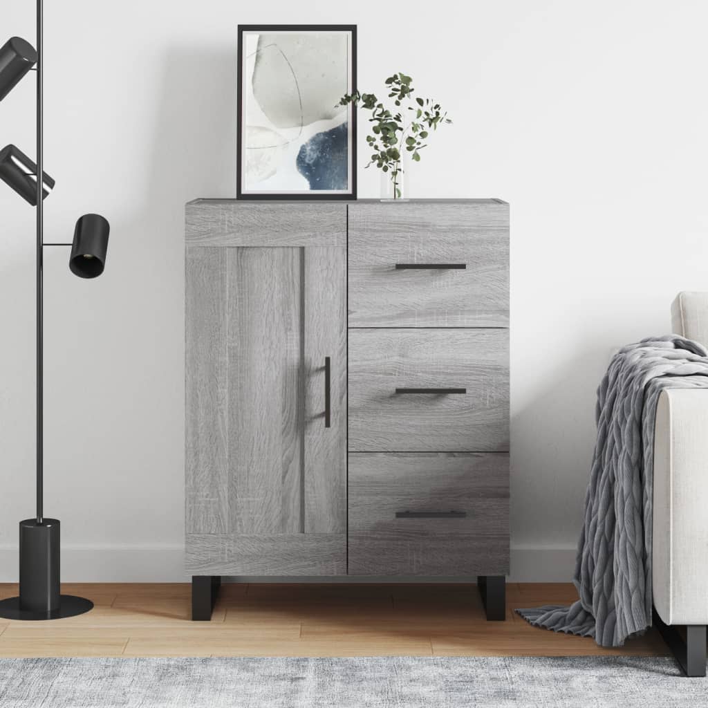 Sideboard Grey Sonoma 69,5x34x90 cm Engineered Wood