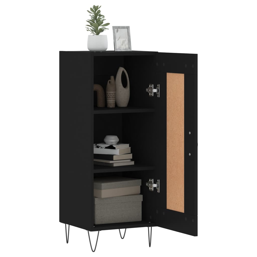 vidaXL Sideboard Black 34.5x34x90 cm Engineered Wood