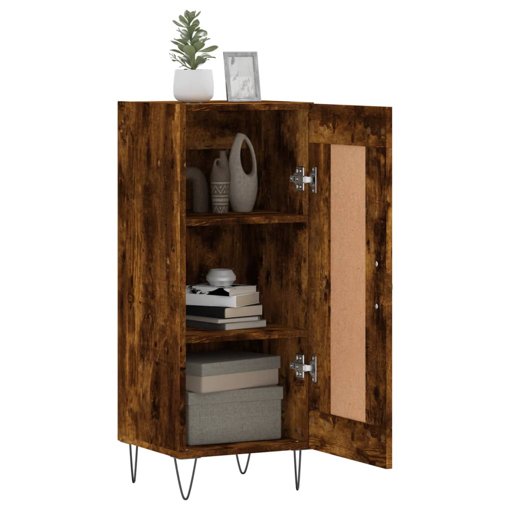 Sideboard Smoked Oak 34.5x34x90 cm Engineered Wood