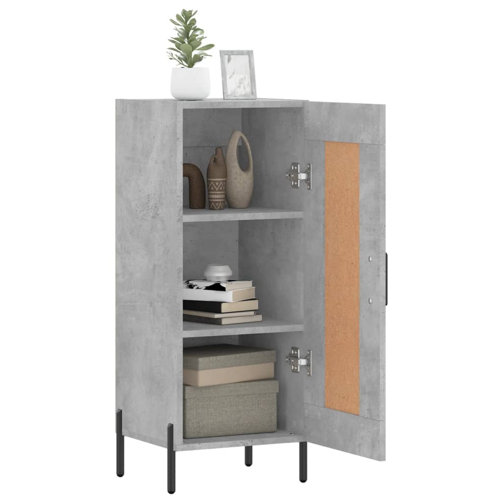 Sideboard Concrete Grey 34.5x34x90 cm Engineered Wood