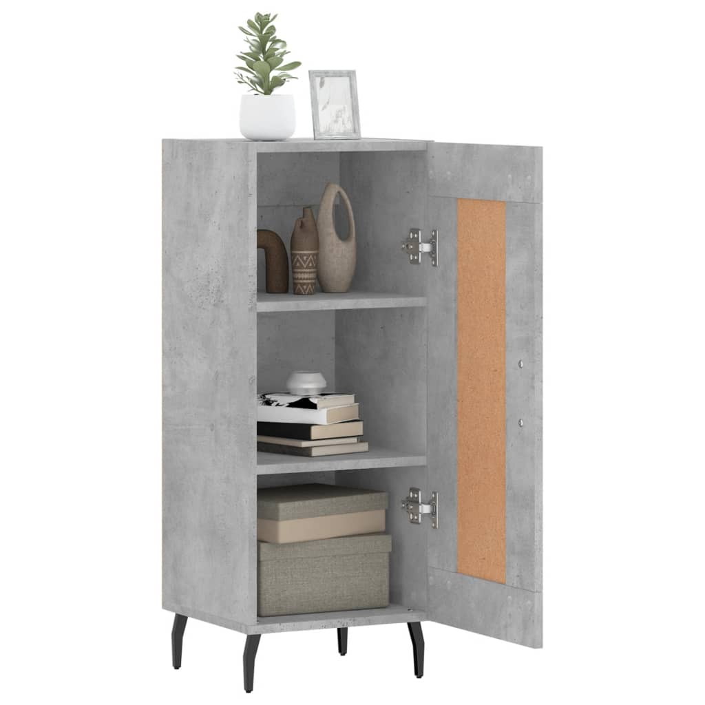 Sideboard Concrete Grey 34.5x34x90 cm Engineered Wood