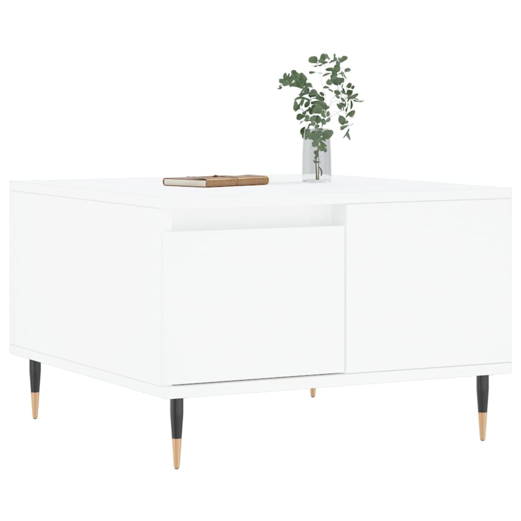 Coffee Table White 55x55x36,5 cm Engineered Wood