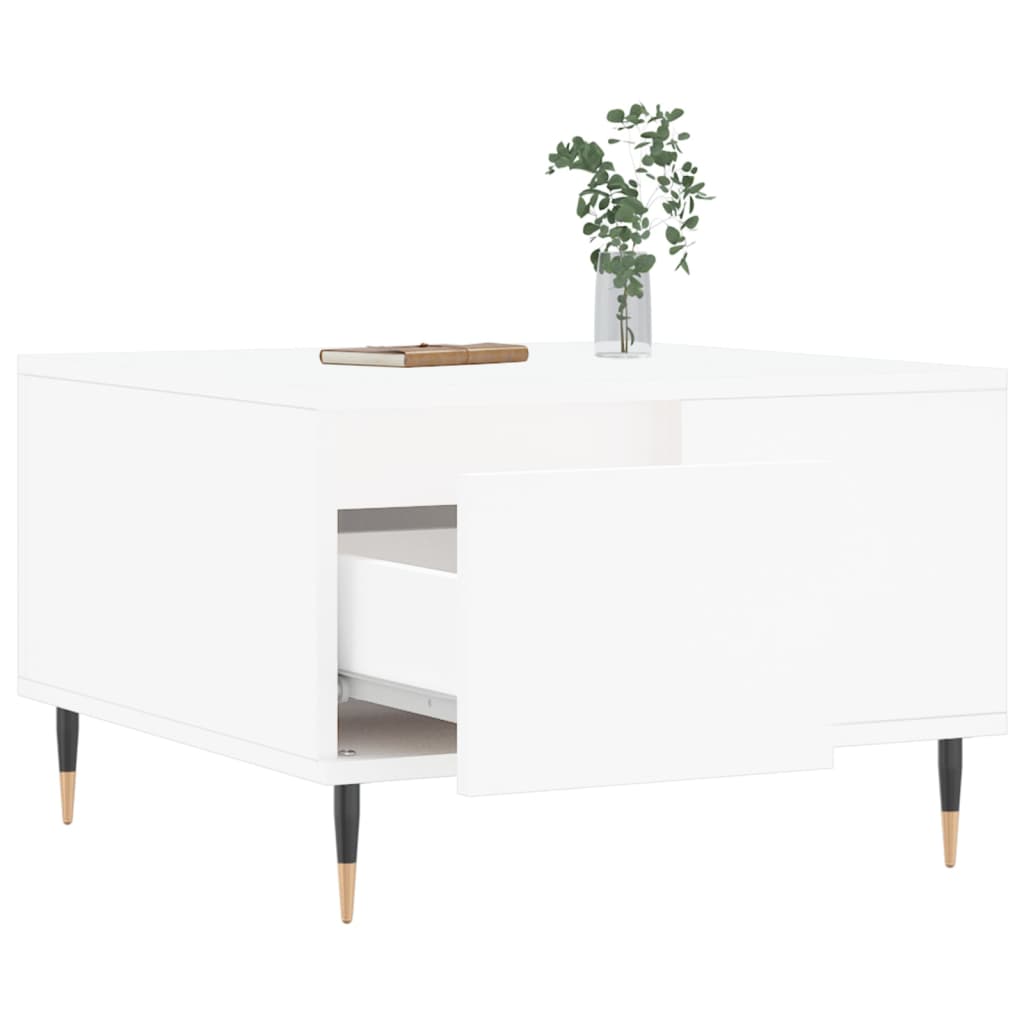 Coffee Table White 55x55x36,5 cm Engineered Wood