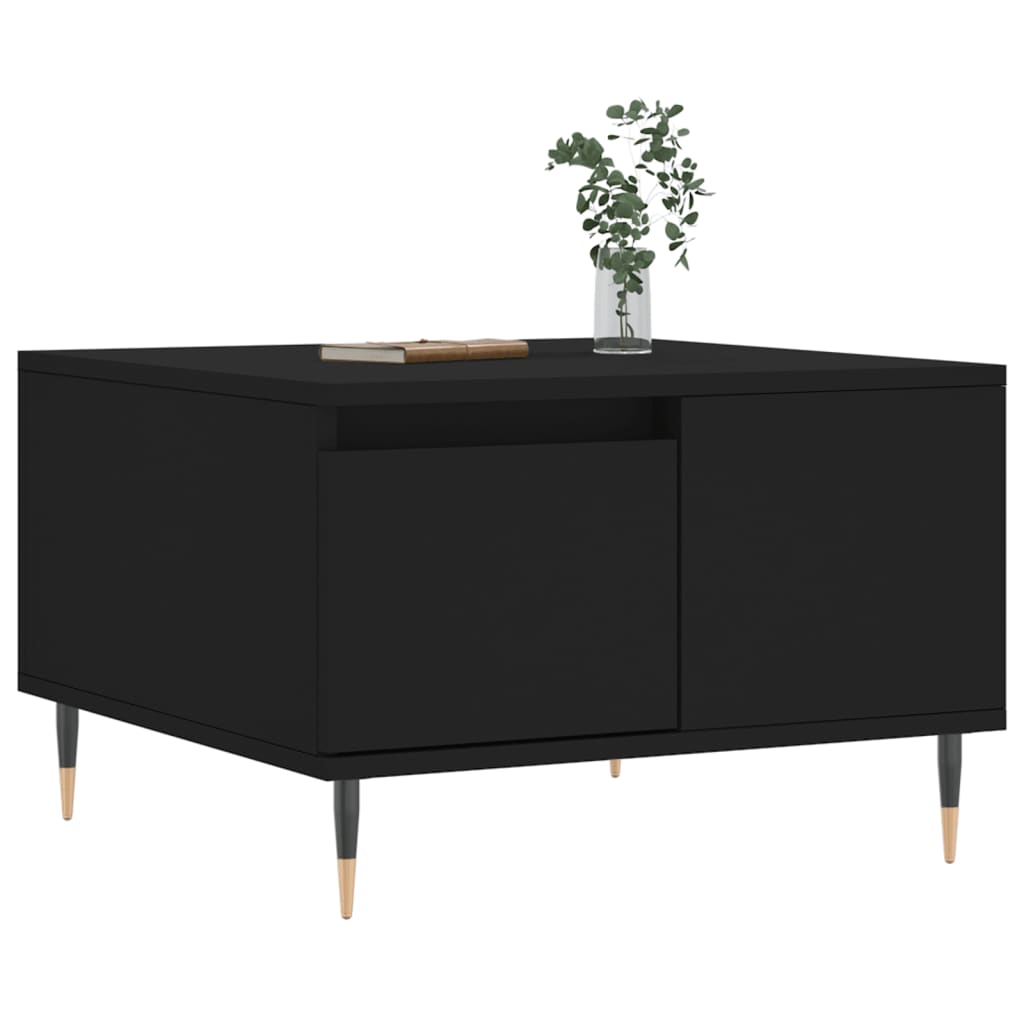 Coffee Table Black 55x55x36,5 cm Engineered Wood