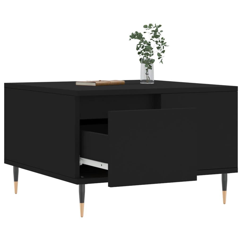 Coffee Table Black 55x55x36,5 cm Engineered Wood