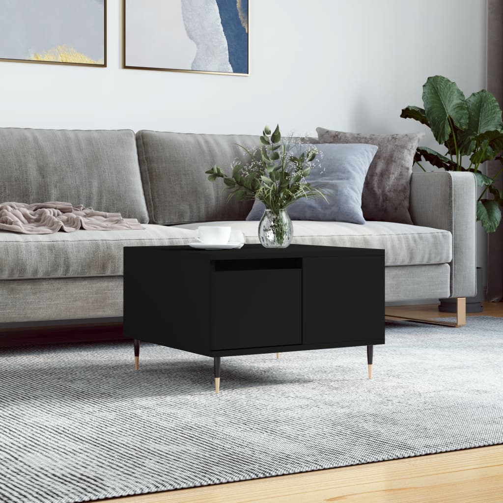 Coffee Table Black 55x55x36,5 cm Engineered Wood