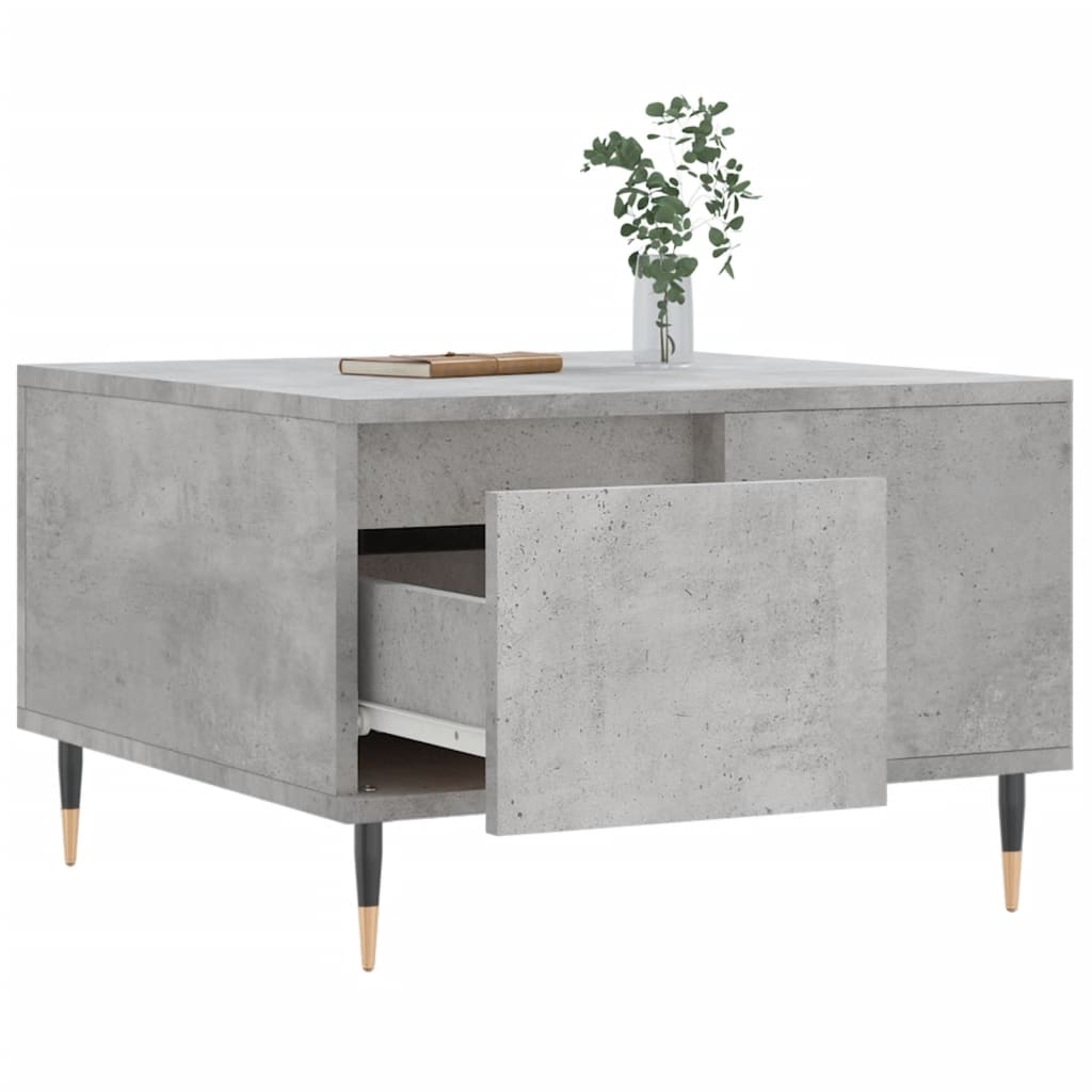 Coffee Table Concrete Grey 55x55x36,5 cm Engineered Wood
