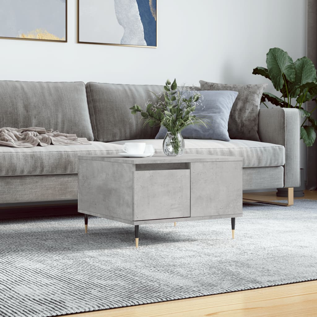 Coffee Table Concrete Grey 55x55x36,5 cm Engineered Wood