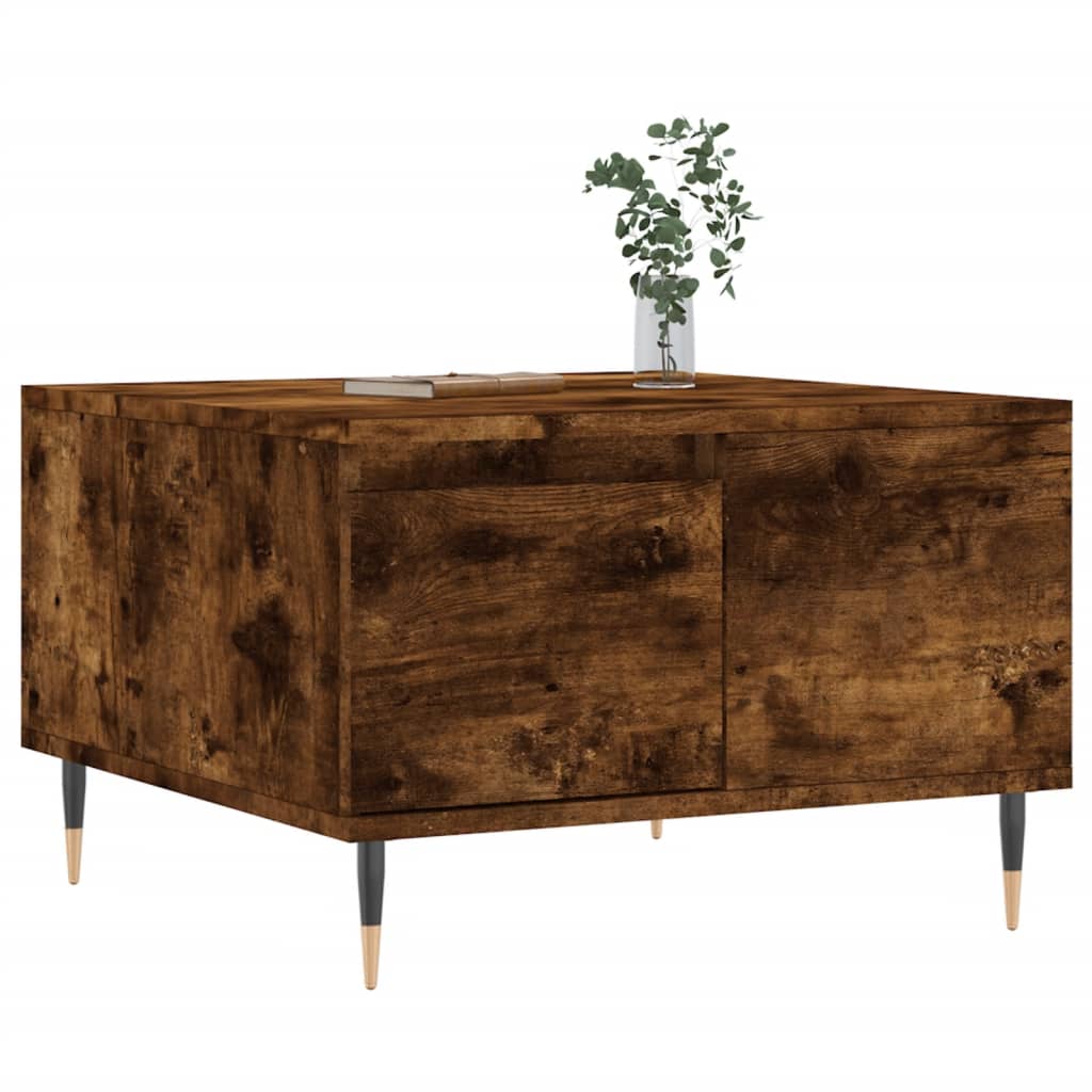 Coffee Table Smoked Oak 55x55x36,5 cm Engineered Wood