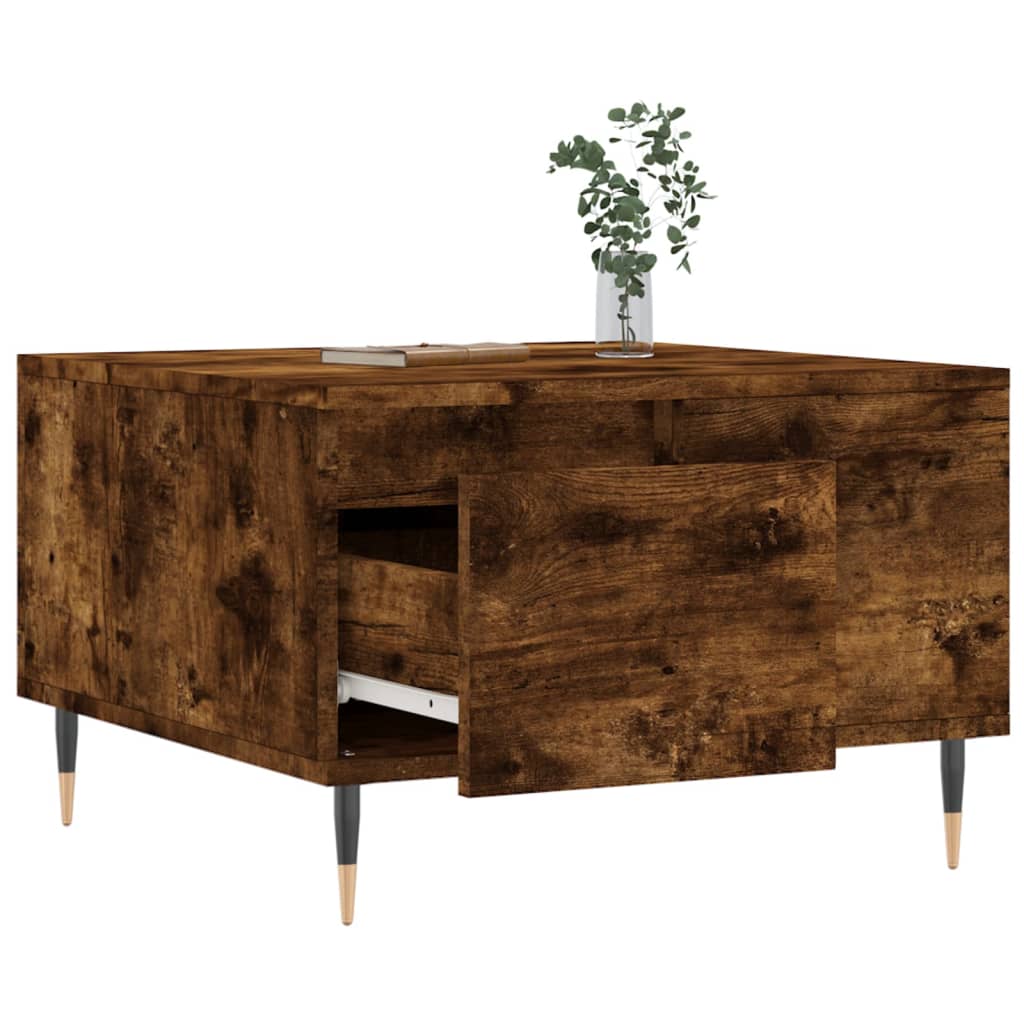 Coffee Table Smoked Oak 55x55x36,5 cm Engineered Wood