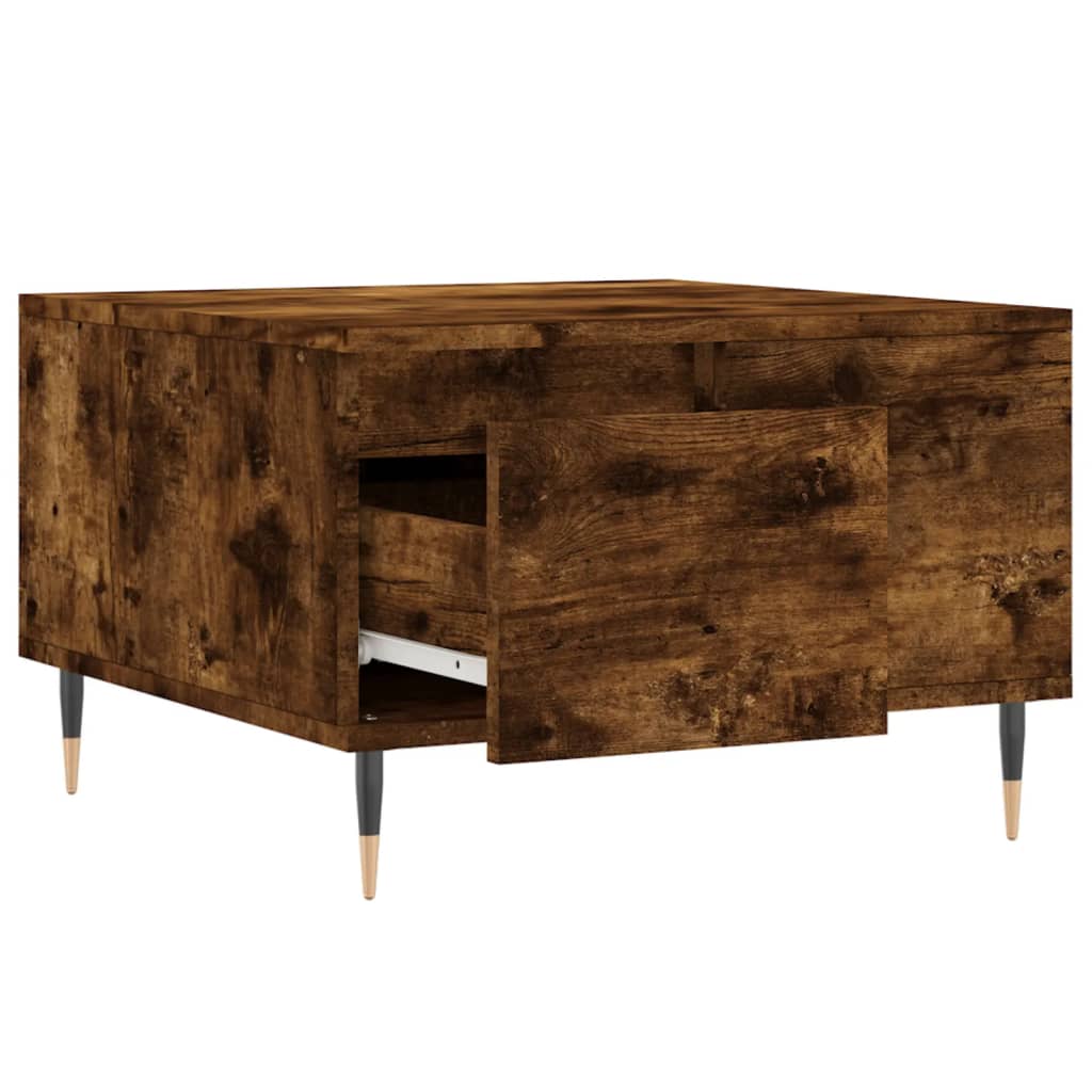 Coffee Table Smoked Oak 55x55x36,5 cm Engineered Wood