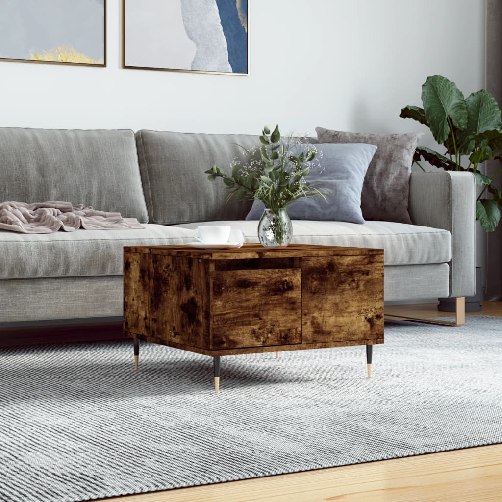 Coffee Table Smoked Oak 55x55x36,5 cm Engineered Wood