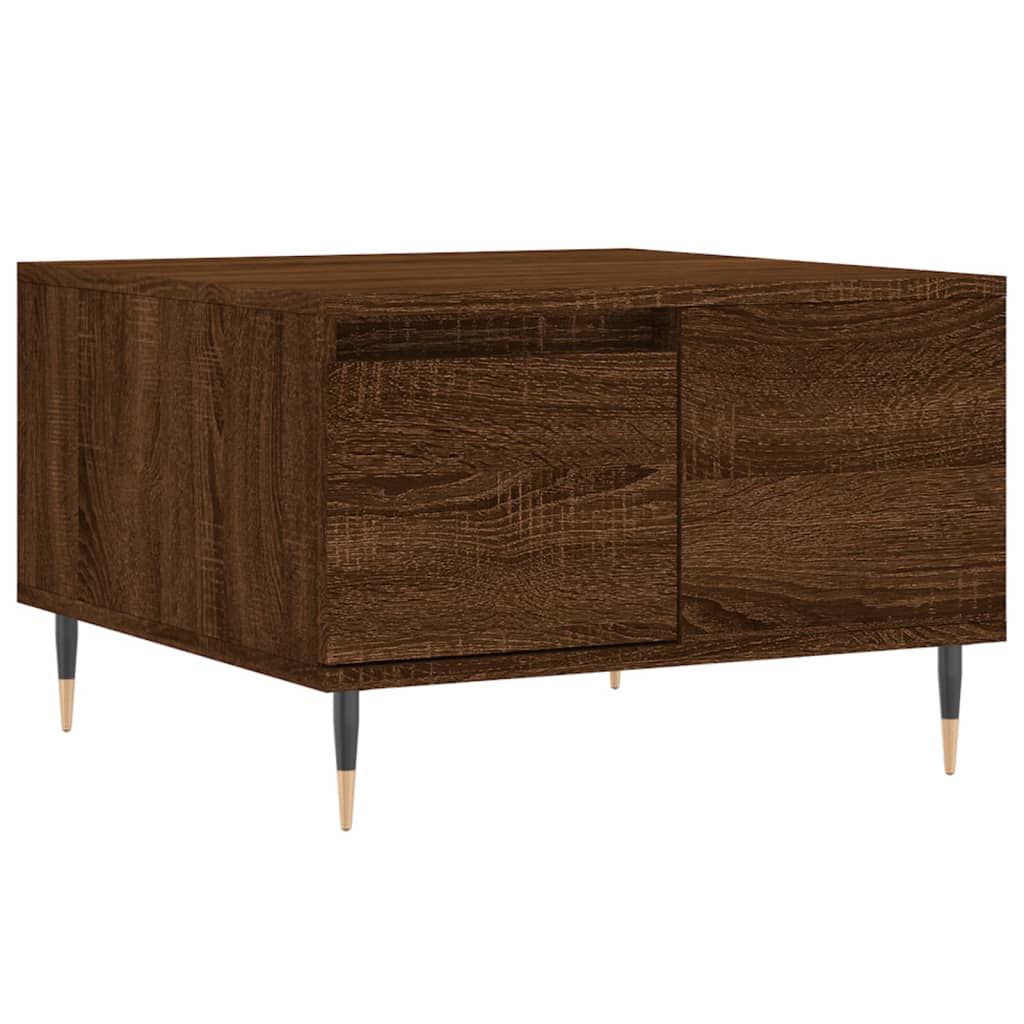 Coffee Table Brown Oak 55x55x36,5 cm Engineered Wood