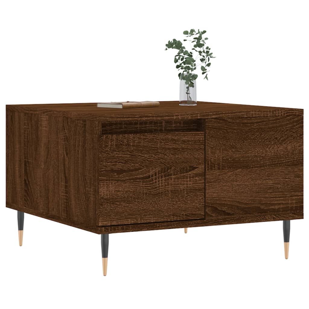 Coffee Table Brown Oak 55x55x36,5 cm Engineered Wood