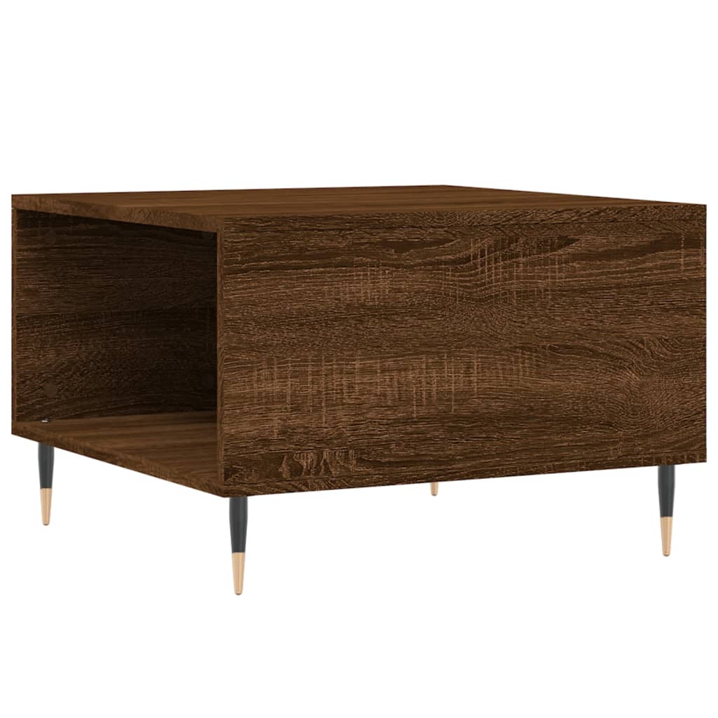 Coffee Table Brown Oak 55x55x36,5 cm Engineered Wood