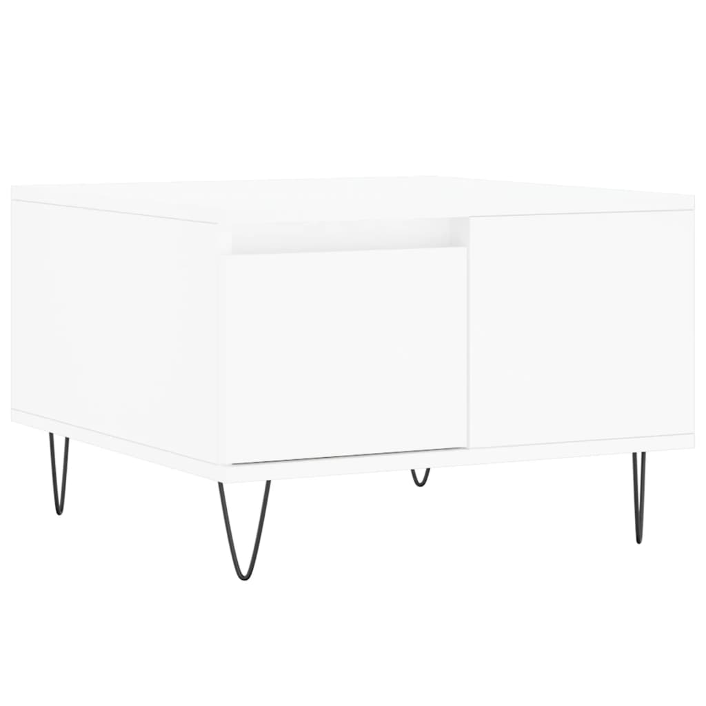 Coffee Table White 55x55x36,5 cm Engineered Wood