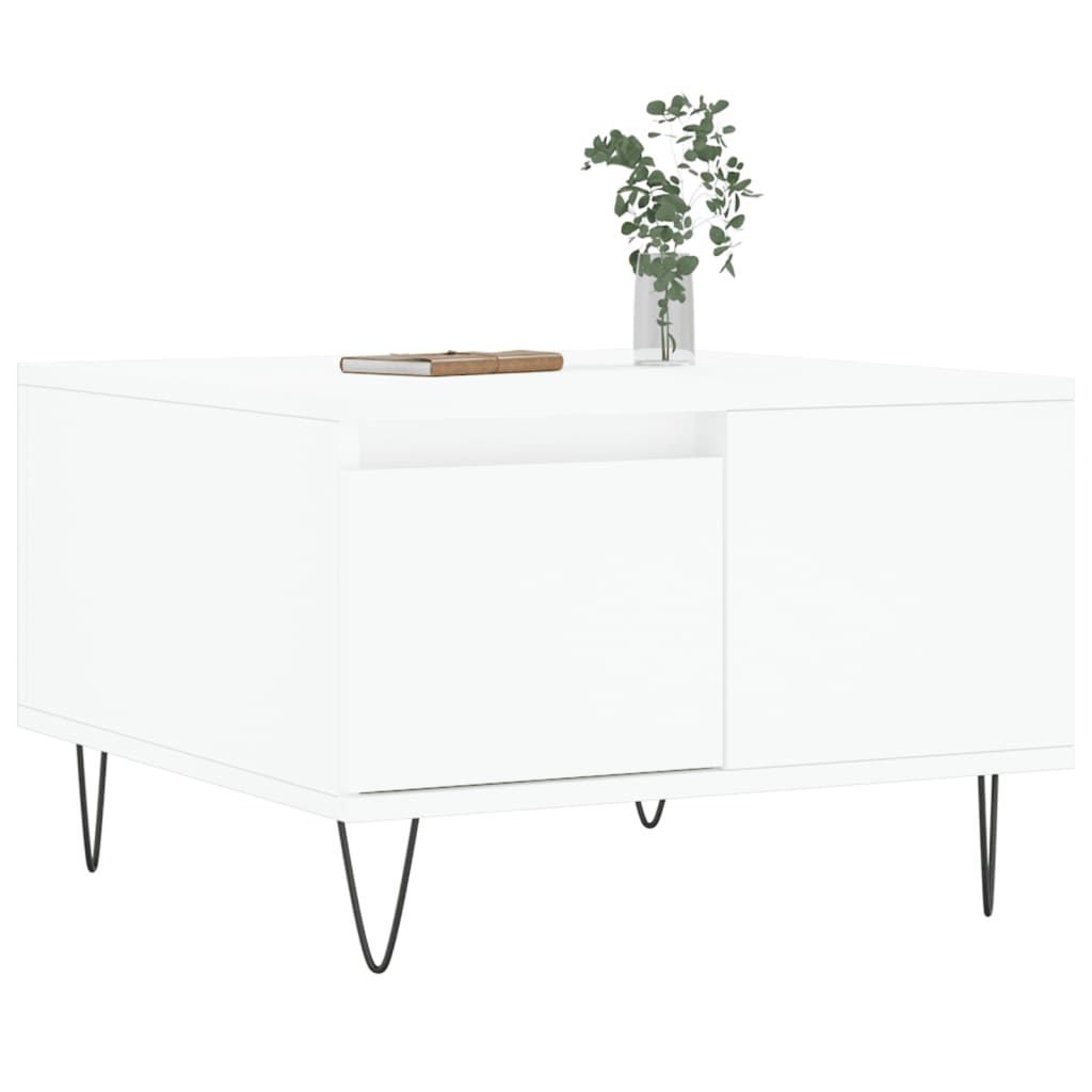 Coffee Table White 55x55x36,5 cm Engineered Wood