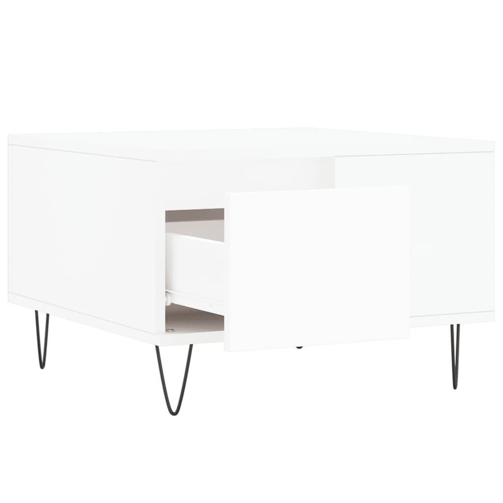 Coffee Table White 55x55x36,5 cm Engineered Wood