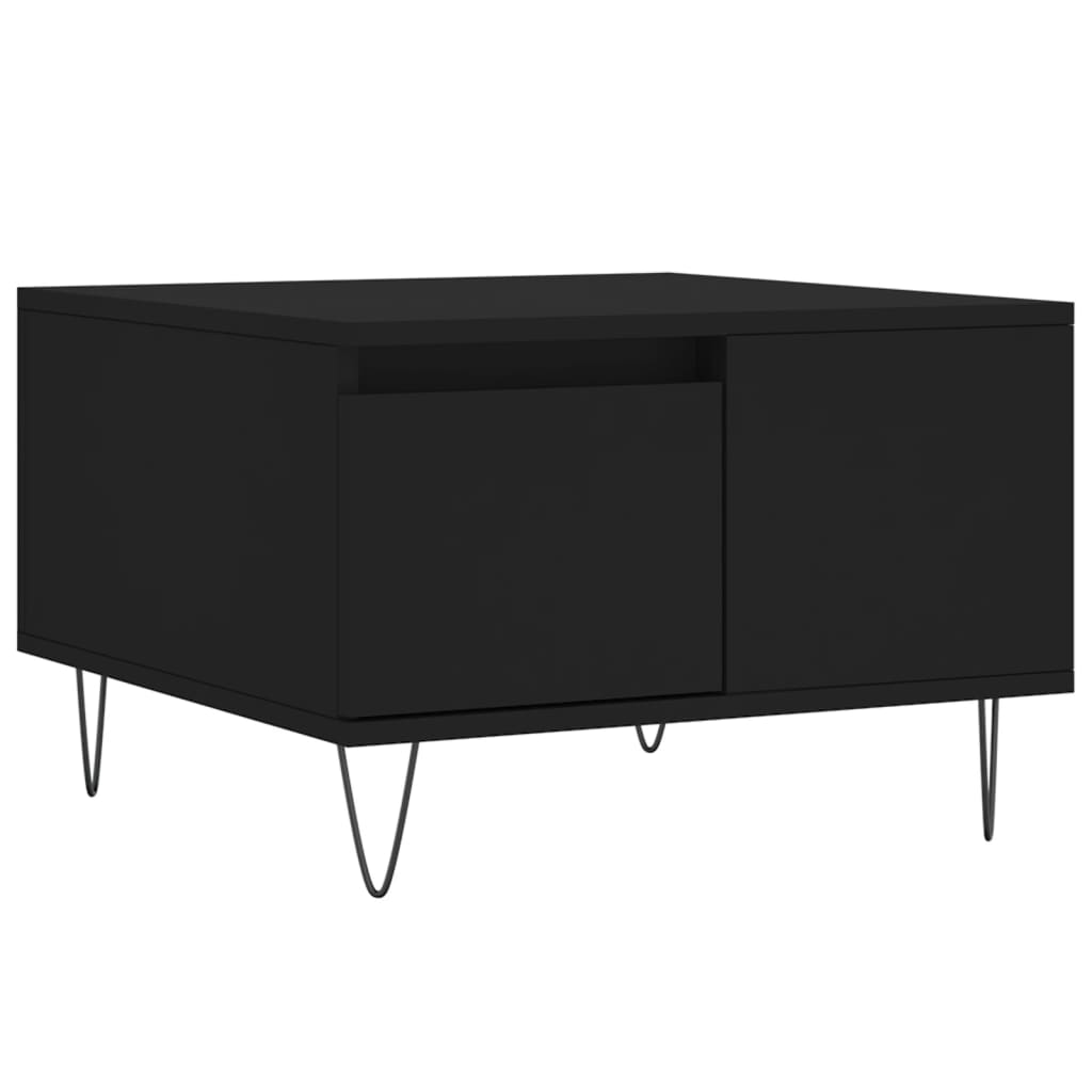 Coffee Table Black 55x55x36,5 cm Engineered Wood