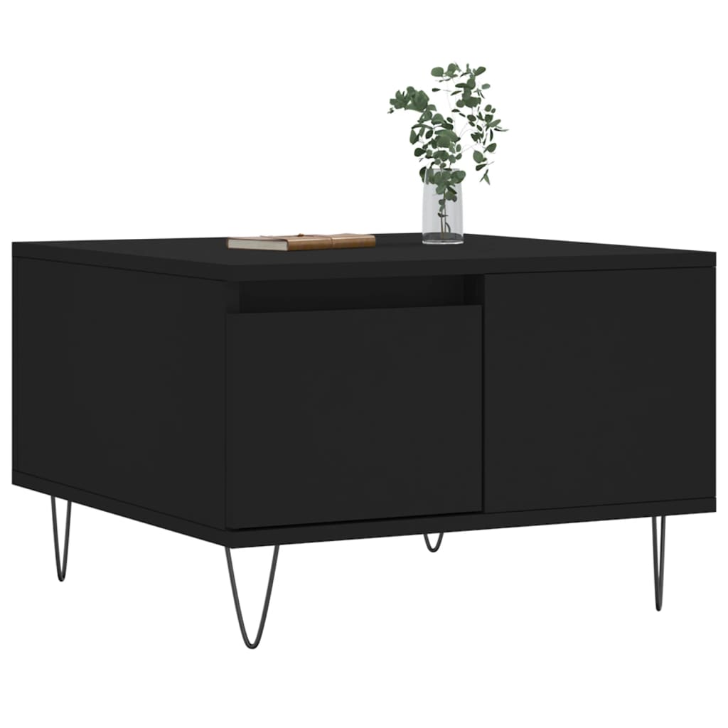 Coffee Table Black 55x55x36,5 cm Engineered Wood