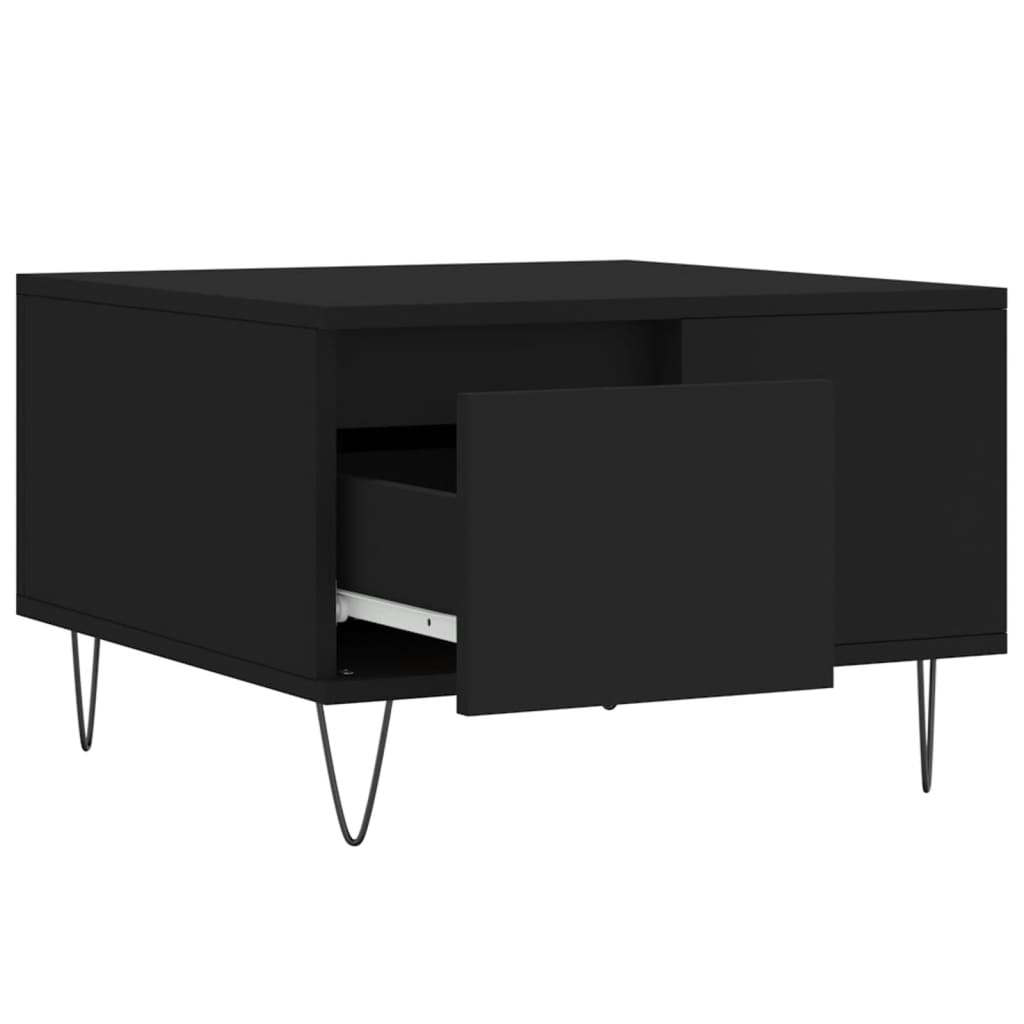 Coffee Table Black 55x55x36,5 cm Engineered Wood
