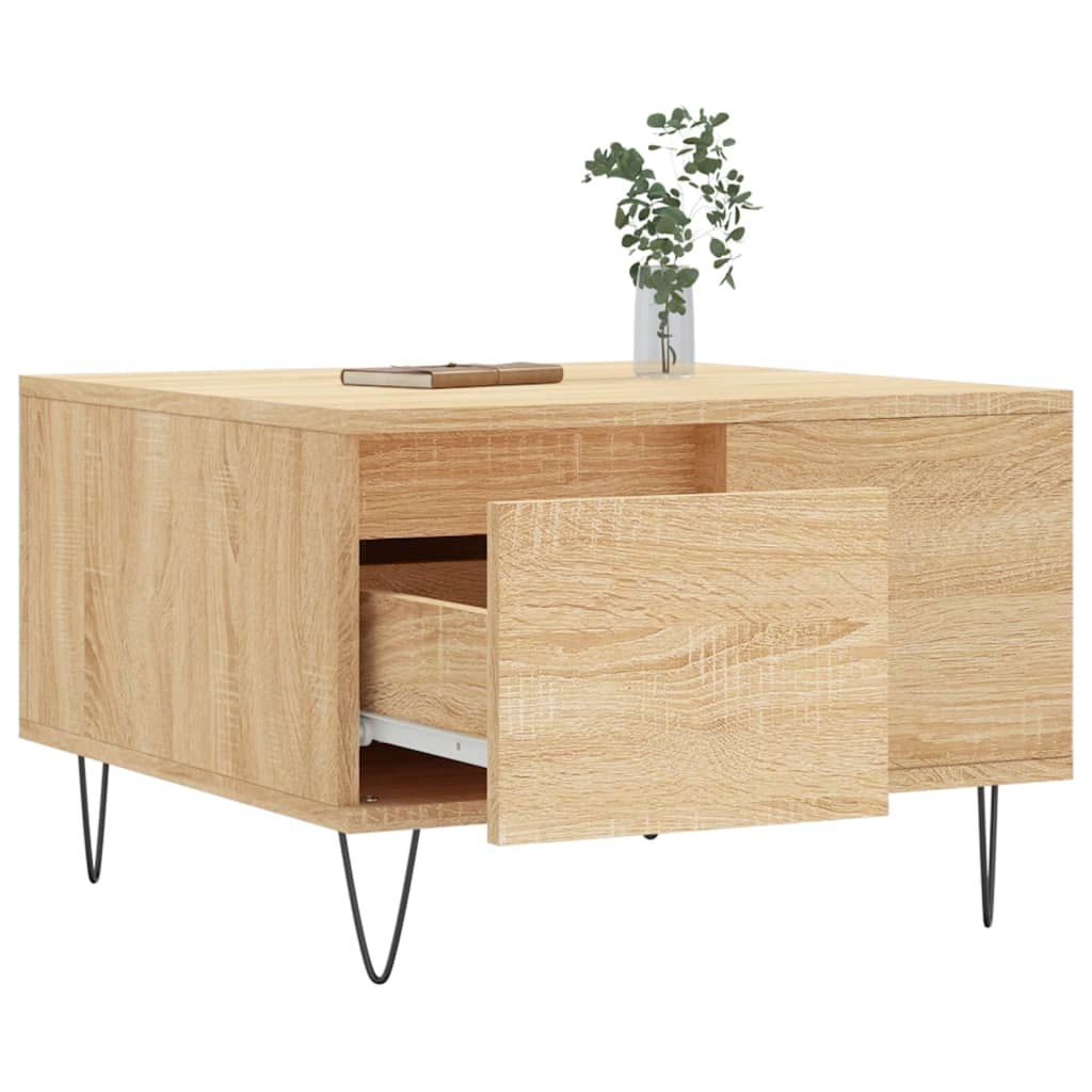 Coffee Table Sonoma Oak 55x55x36,5 cm Engineered Wood