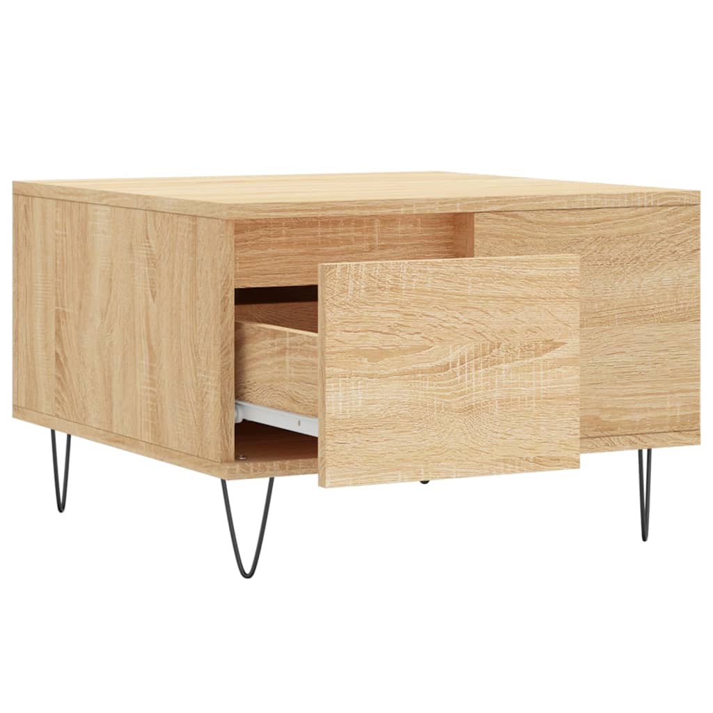 Coffee Table Sonoma Oak 55x55x36,5 cm Engineered Wood