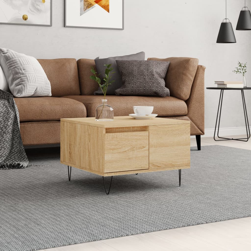 Coffee Table Sonoma Oak 55x55x36,5 cm Engineered Wood