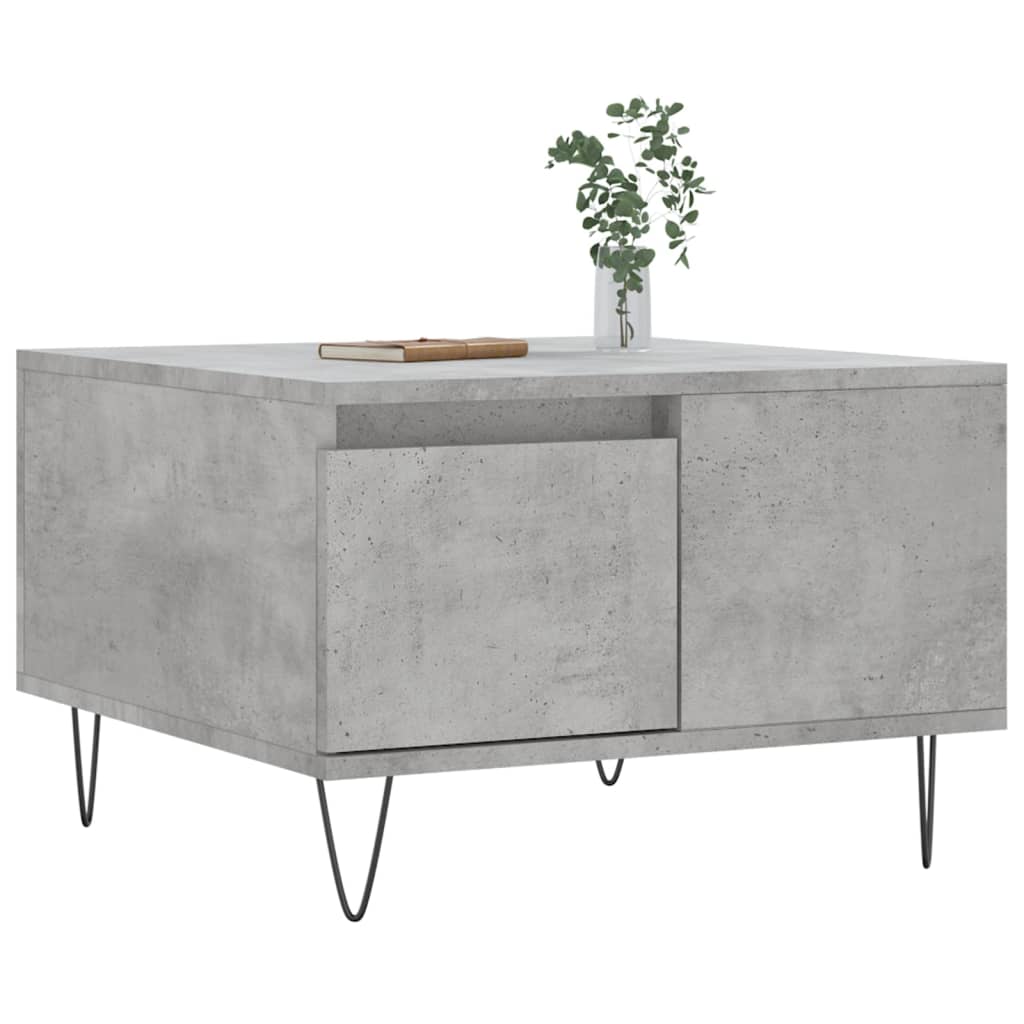 Coffee Table Concrete Grey 55x55x36,5 cm Engineered Wood