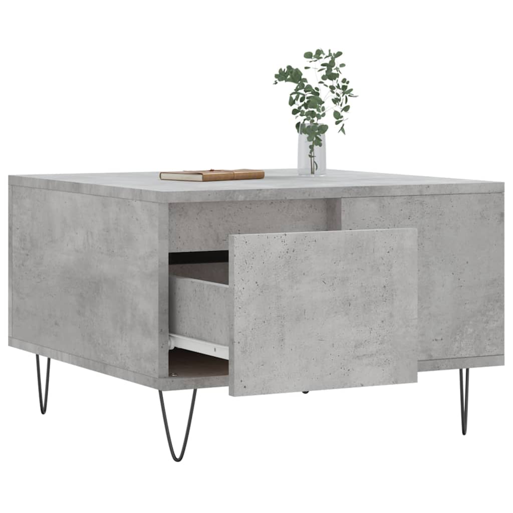 Coffee Table Concrete Grey 55x55x36,5 cm Engineered Wood