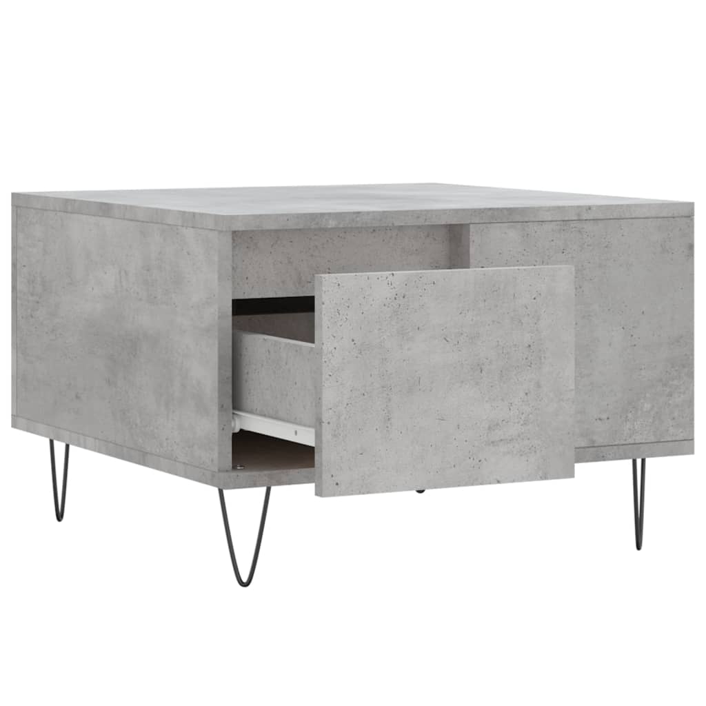 Coffee Table Concrete Grey 55x55x36,5 cm Engineered Wood