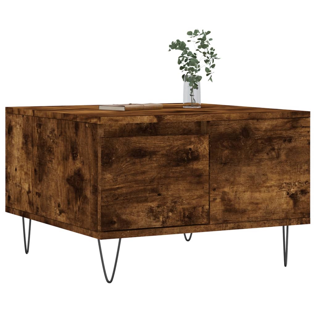 Coffee Table Smoked Oak 55x55x36,5 cm Engineered Wood