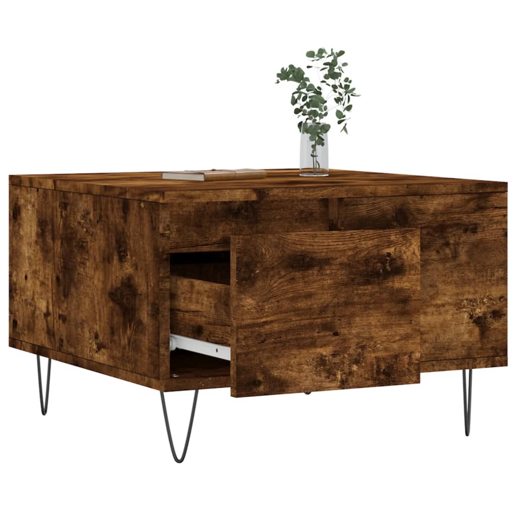 Coffee Table Smoked Oak 55x55x36,5 cm Engineered Wood
