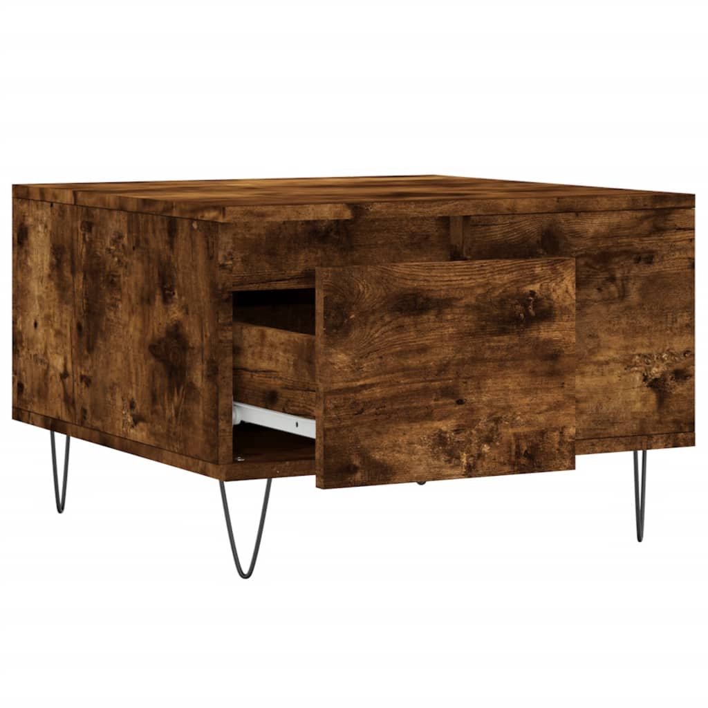 Coffee Table Smoked Oak 55x55x36,5 cm Engineered Wood