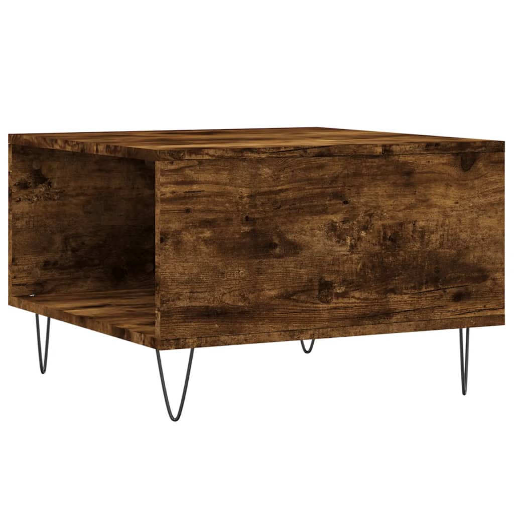 Coffee Table Smoked Oak 55x55x36,5 cm Engineered Wood