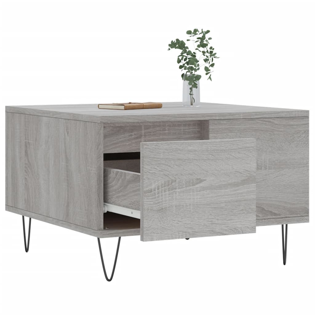 Coffee Table Grey Sonoma 55x55x36,5 cm Engineered Wood