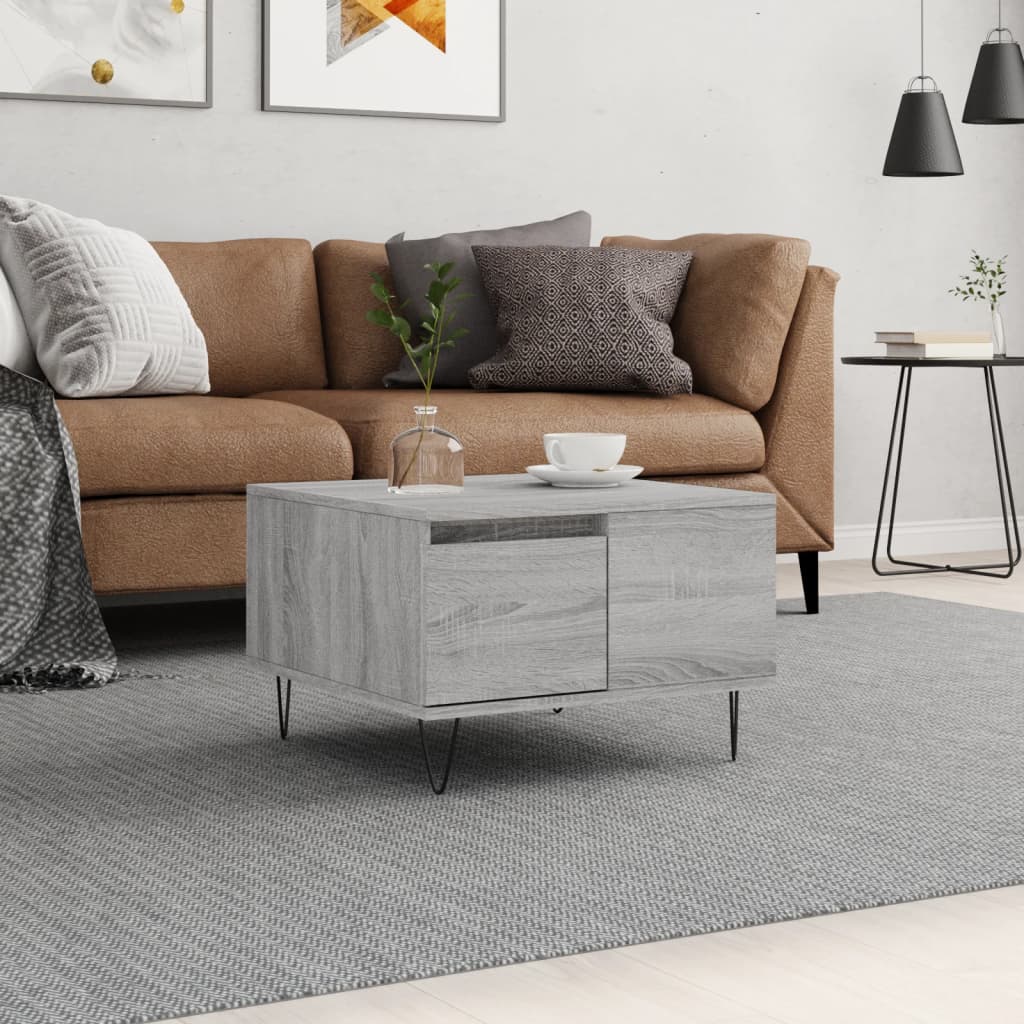 Coffee Table Grey Sonoma 55x55x36,5 cm Engineered Wood
