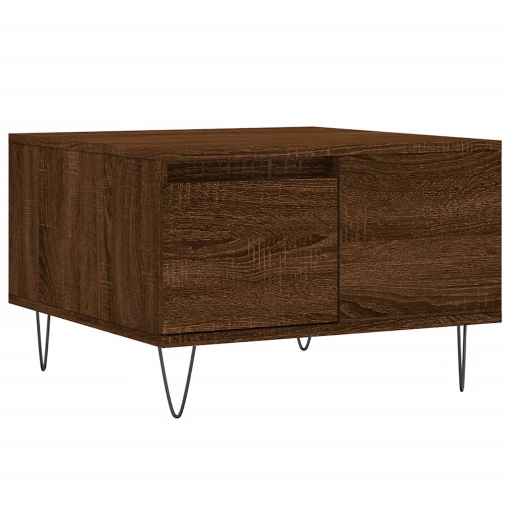 Coffee Table Brown Oak 55x55x36,5 cm Engineered Wood