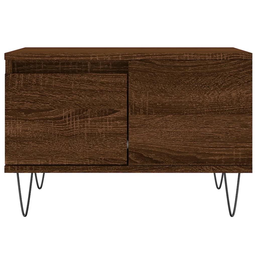 Coffee Table Brown Oak 55x55x36,5 cm Engineered Wood