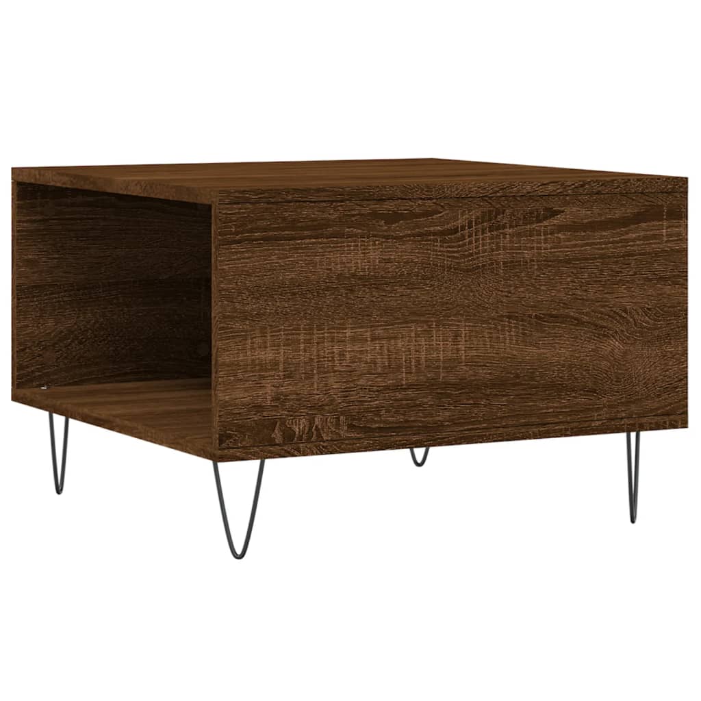 Coffee Table Brown Oak 55x55x36,5 cm Engineered Wood