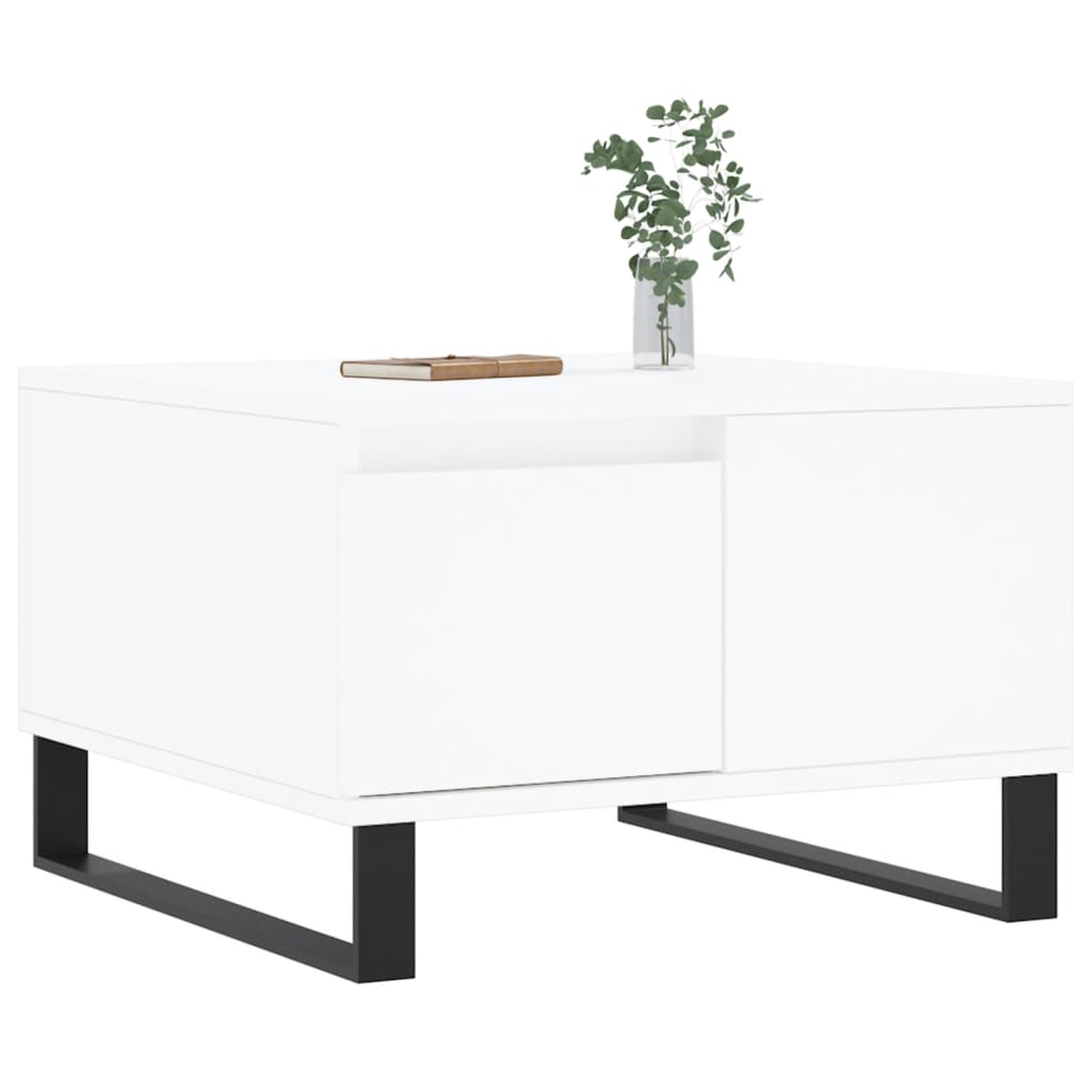 Coffee Table White 55x55x36,5 cm Engineered Wood
