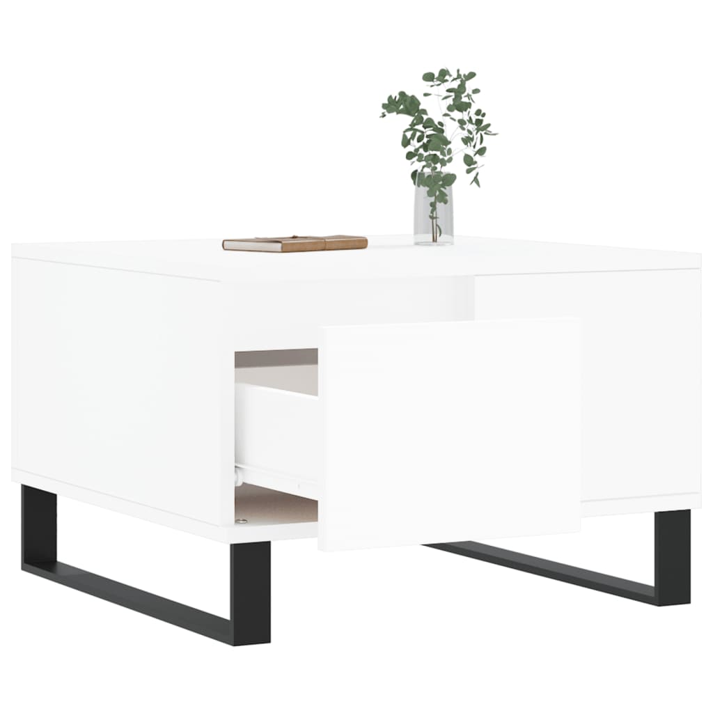 Coffee Table White 55x55x36,5 cm Engineered Wood