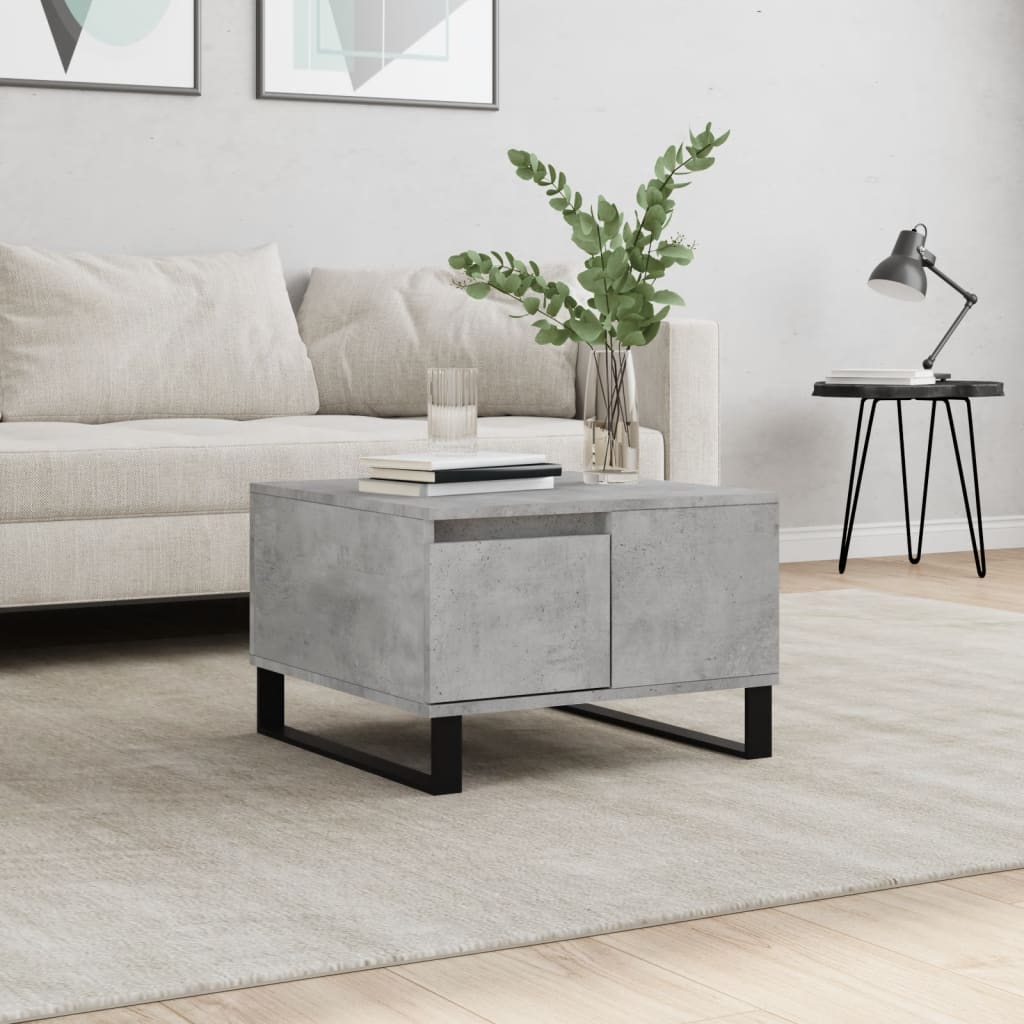Coffee Table Concrete Grey 55x55x36,5 cm Engineered Wood