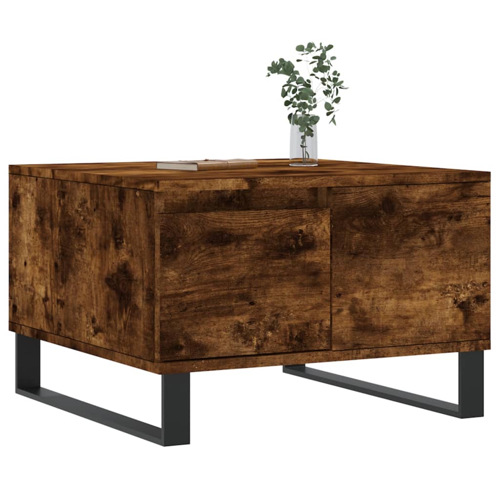 Coffee Table Smoked Oak 55x55x36,5 cm Engineered Wood