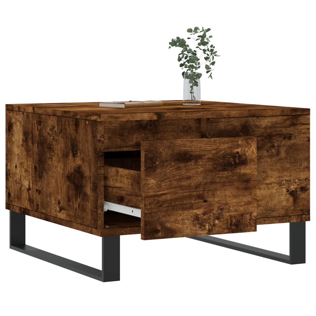 Coffee Table Smoked Oak 55x55x36,5 cm Engineered Wood