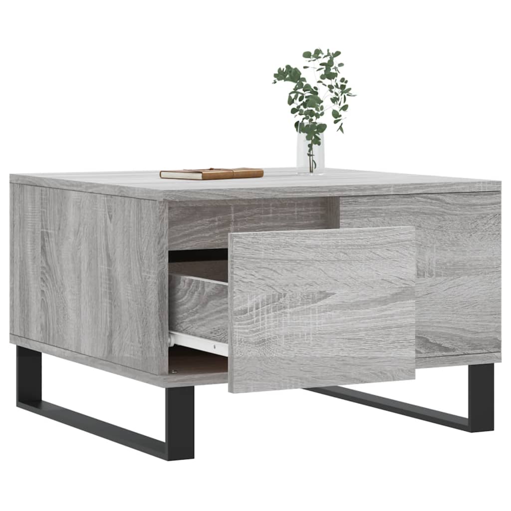 Coffee Table Grey Sonoma 55x55x36.5 cm Engineered Wood